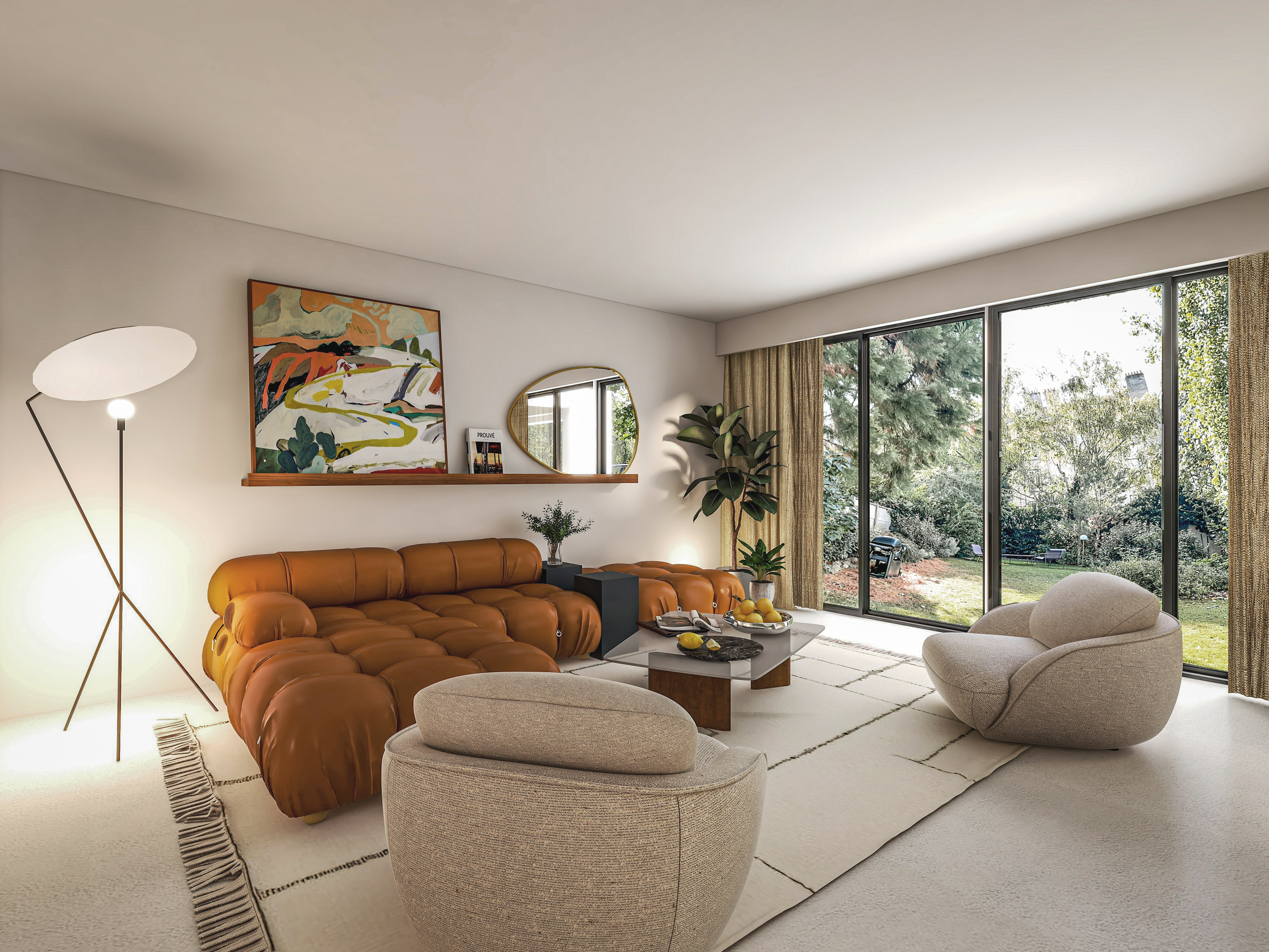 Aménagement, décoration et stylisme d’une maison, signée Prouvé par Mwell Studio, Nancy, 02